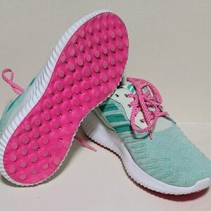 Adidas Girls AlphaBounce Mint Green/Shocking Pink SZ 6